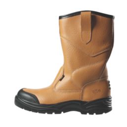 Site Gravel   Safety Rigger Boots Tan Size 8