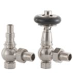 Commodore Traditional Manual Radiator Valve - Antique Brass (Angled Manual