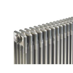 Acova 600mm x 628mm 3540BTU Raw Metal Horizontal 4 Column Radiator