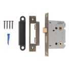 Smith & Locke  Antique Brass Bathroom Mortice Latch 76mm Case - 57mm Backset