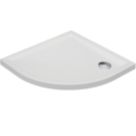 Milan Quadrant Bathroom Shower Tray & Waste White Gloss 900mm x 900mm x 40mm