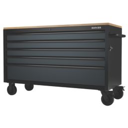 Bunker  5-Drawer Trolley Grey