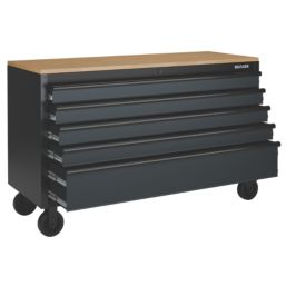 Bunker  5-Drawer Trolley Grey