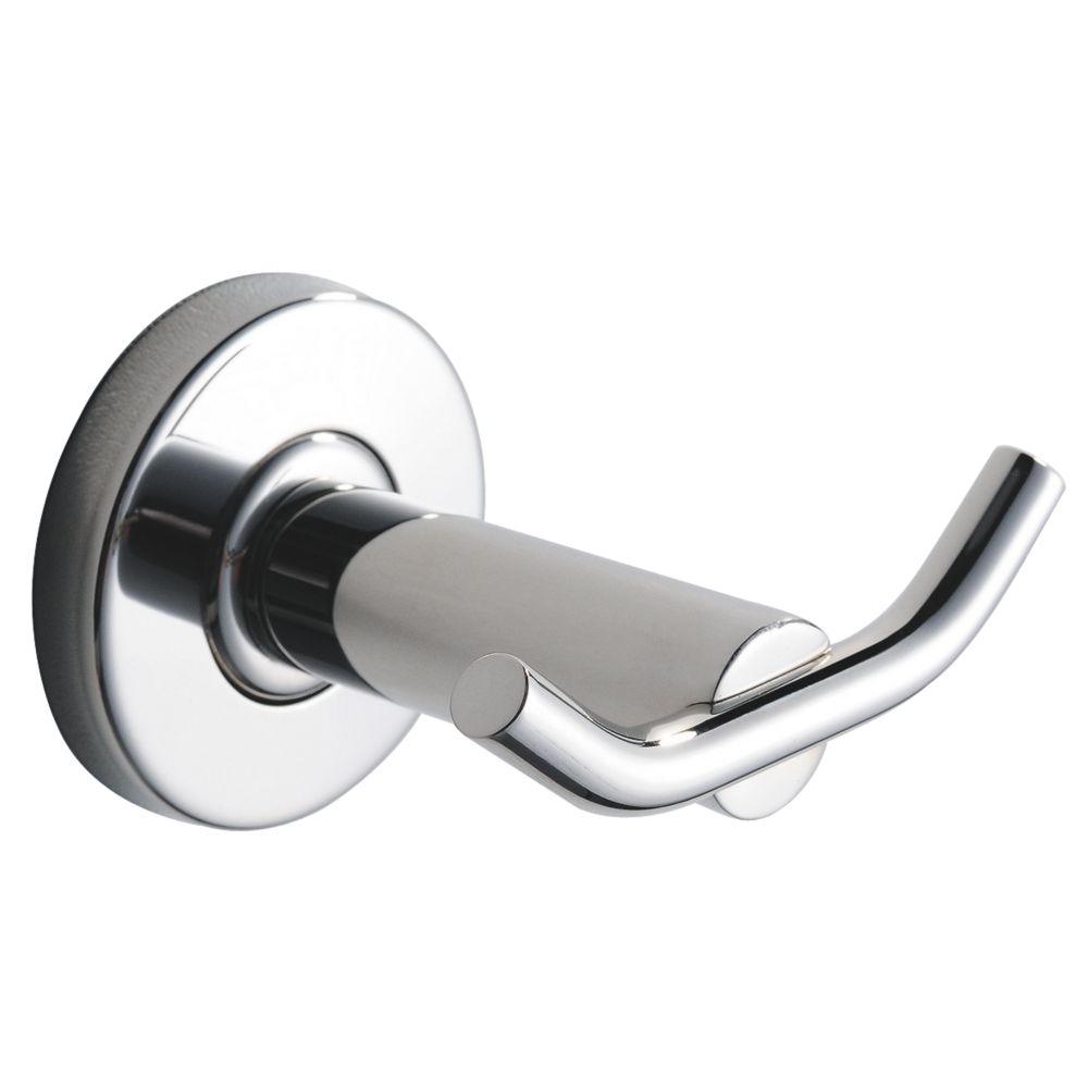 Medius Double Robe Hook Chrome - Screwfix