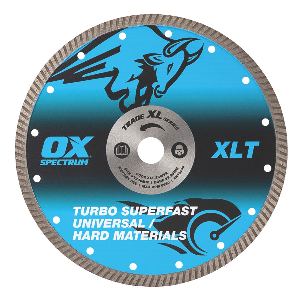 OX XL Turbo Masonry Diamond Blade 230mm x 22.23mm Screwfix