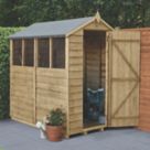 Forest  4' x 6' (Nominal) Apex Overlap Timber Shed with Base