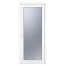 Crystal  Fully Glazed 1-Obscure Light Right-Handed White uPVC Back Door 2090mm x 840mm