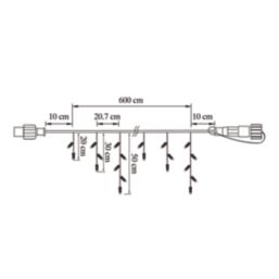 ExtendLite 100 LED Indoor & Outdoor Very Warm White Icicle Christmas Light Chain