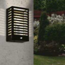 Eglo Alamonte Outdoor Wall Light With PIR Sensor Black
