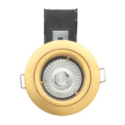 Electralite Yate Fixed  Fire Rated Downlights Brass 10 Pack