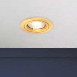 Electralite Yate Fixed  Fire Rated Downlights Brass 10 Pack