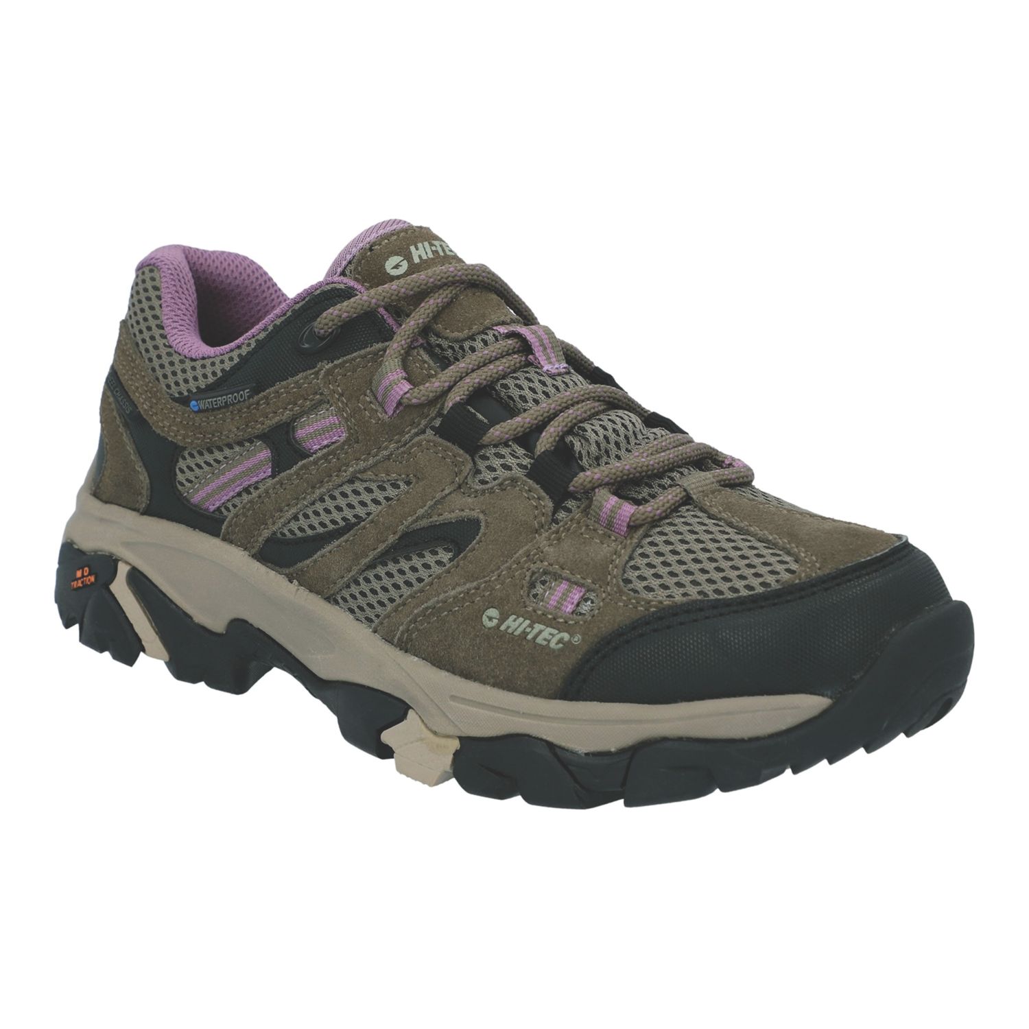 Hi-Tec Apex Lite Low Hikers Size 8 Womens Taupe Waterproof Non Safety Trainers (705YG)