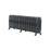 Arroll 470mm x 1234mm 4606BTU Black / Silver Cast Iron 3 Column Radiator