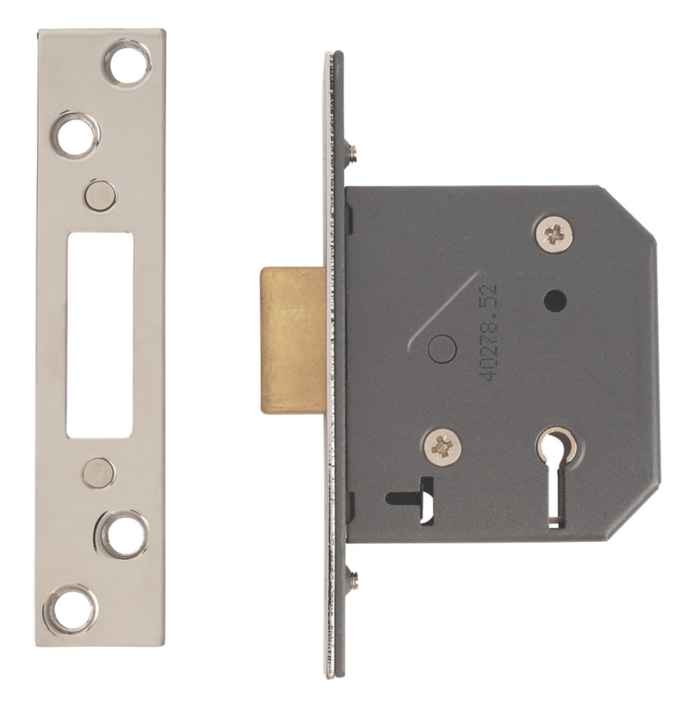 Yale 5 Lever Polished Chrome Mortice Deadlock 64mm Case - 45mm Backset