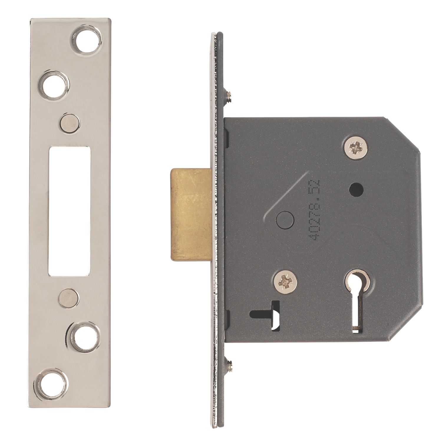 Yale 5 Lever Polished Chrome Mortice Deadlock 64mm Case - 45mm Backset (70646)