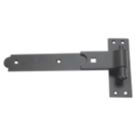 Smith & Locke Black Powder-Coated Straight Gate Hinge Hook & Band 134mm x 315mm x 45.5mm