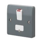 MK Logic Plus 13A Switched Fused Spur with Neon Graphite with White Inserts