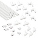 D-Line Plastic White Micro+ Self-Adhesive Trunking & Accessory Set 34 Pieces