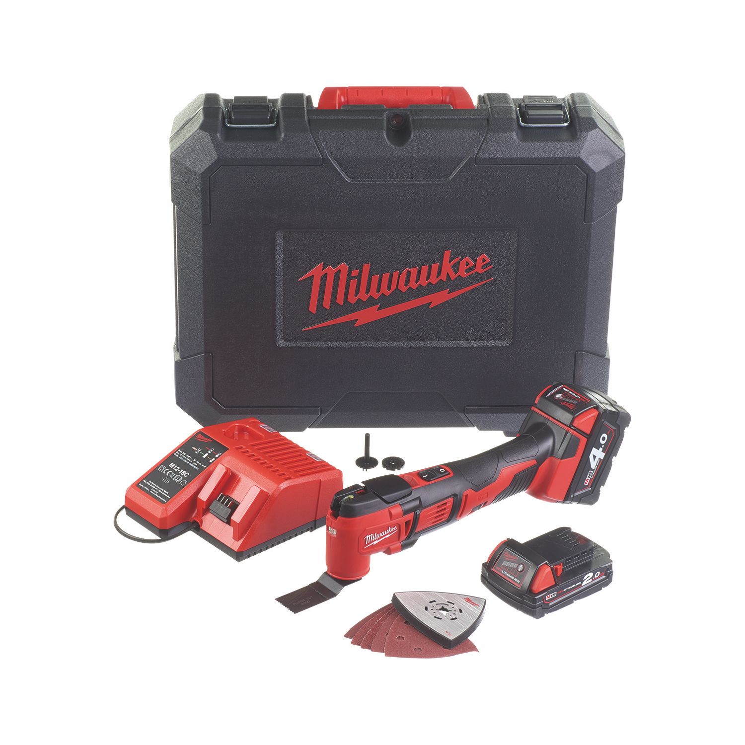 Milwaukee M18 BMT-421C 18V 2 x 2.0 / 4.0Ah Li-Ion RedLithium Cordless Multi-Tool (706FJ)
