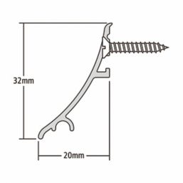 Diall Rain Deflector Silver 1m - Screwfix