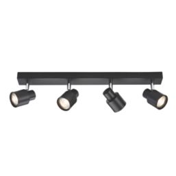 Knightsbridge  Bar 4-Light Quad GU10 Ceiling Spotlight Matt Black