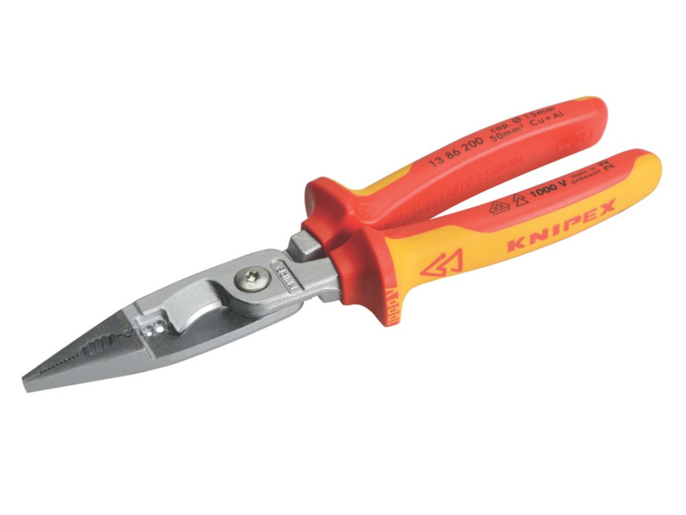 Knipex VDE Electrical Pliers 8" (200mm) Screwfix