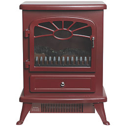 Focal Point ES2000 Burgundy Electric Stove 430mm x 540mm