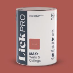 LickPro Max+ 5Ltr Red 05 Matt Emulsion  Paint