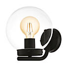 Eglo Taverna Outdoor Wall Light with Clear Globe Black