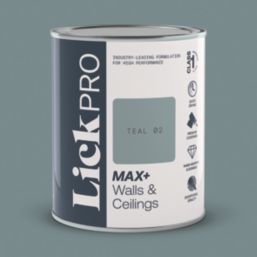 LickPro Max+ 1Ltr Teal 02 Matt Emulsion  Paint
