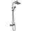 Hansgrohe Vernis Shape Showerpipe 230 HP Rear-Fed Exposed Matt Black Thermostatic Mixer Shower Kit
