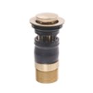 Top-Fix Slotted Push Button Basin Waste Brushed Brass 60mm