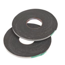 Stormguard Sureseal 5 Self-Adhesive Foam Draught Excluder Weatherstrip Black 7.5m 2 Pack