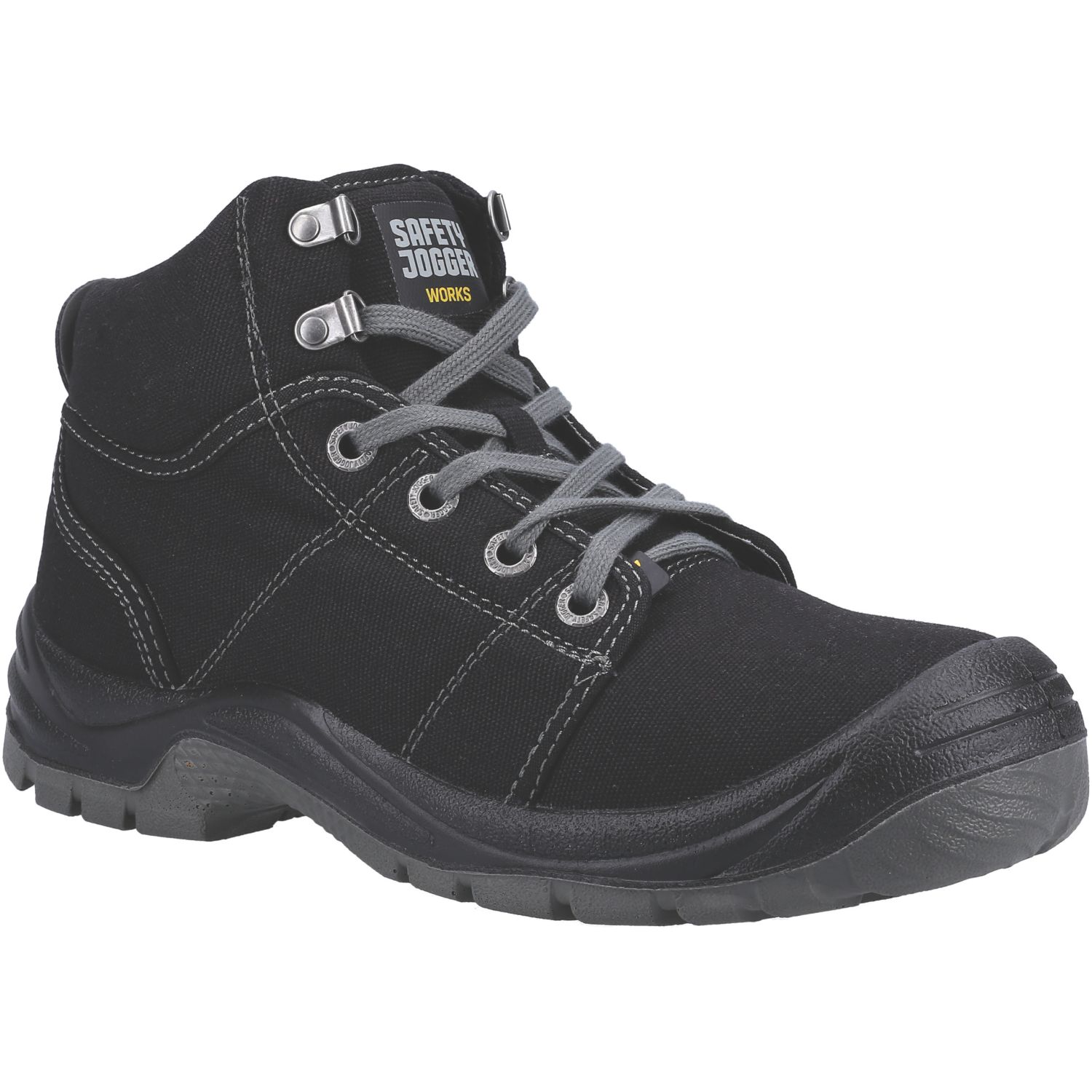 Safety Jogger FS330 Size 7 Black Steel Toe Cap Safety Boots (706XA)