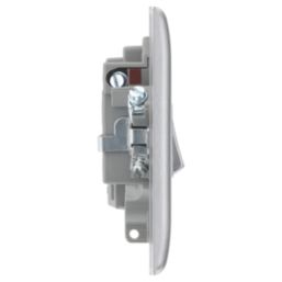 British General Nexus Metal 13A Switched Fused Spur with LED Brushed Steel