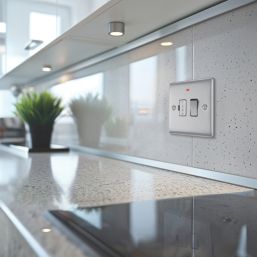 British General Nexus Metal 13A Switched Fused Spur with LED Brushed Steel