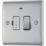 British General Nexus Metal 13A Switched Fused Spur with LED Brushed Steel
