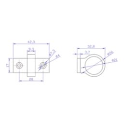Smith & Locke Sash Window Handle Polished Chrome 42mm x 33mm