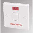 LAP  20A 1-Gang DP Water Heater Switch White with Neon