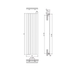 Ximax 1800mm x 670mm 4386BTU Anthracite Vertical Designer Radiator