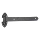 Smith & Locke Black Powder-Coated Straight Heavy Reversible Gate Hinges 148mm x 337mm x 51mm 2 Pack