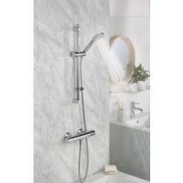 Bristan Vanta Rear-Fed Exposed Chrome Thermostatic Bar Mixer Shower & Kit