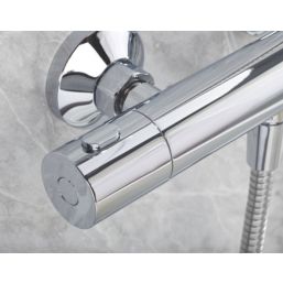 Bristan Vanta Rear-Fed Exposed Chrome Thermostatic Bar Mixer Shower & Kit