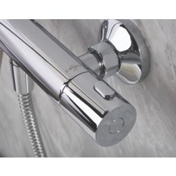 Bristan Vanta Rear-Fed Exposed Chrome Thermostatic Bar Mixer Shower & Kit