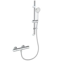 Bristan Vanta Rear-Fed Exposed Chrome Thermostatic Bar Mixer Shower & Kit