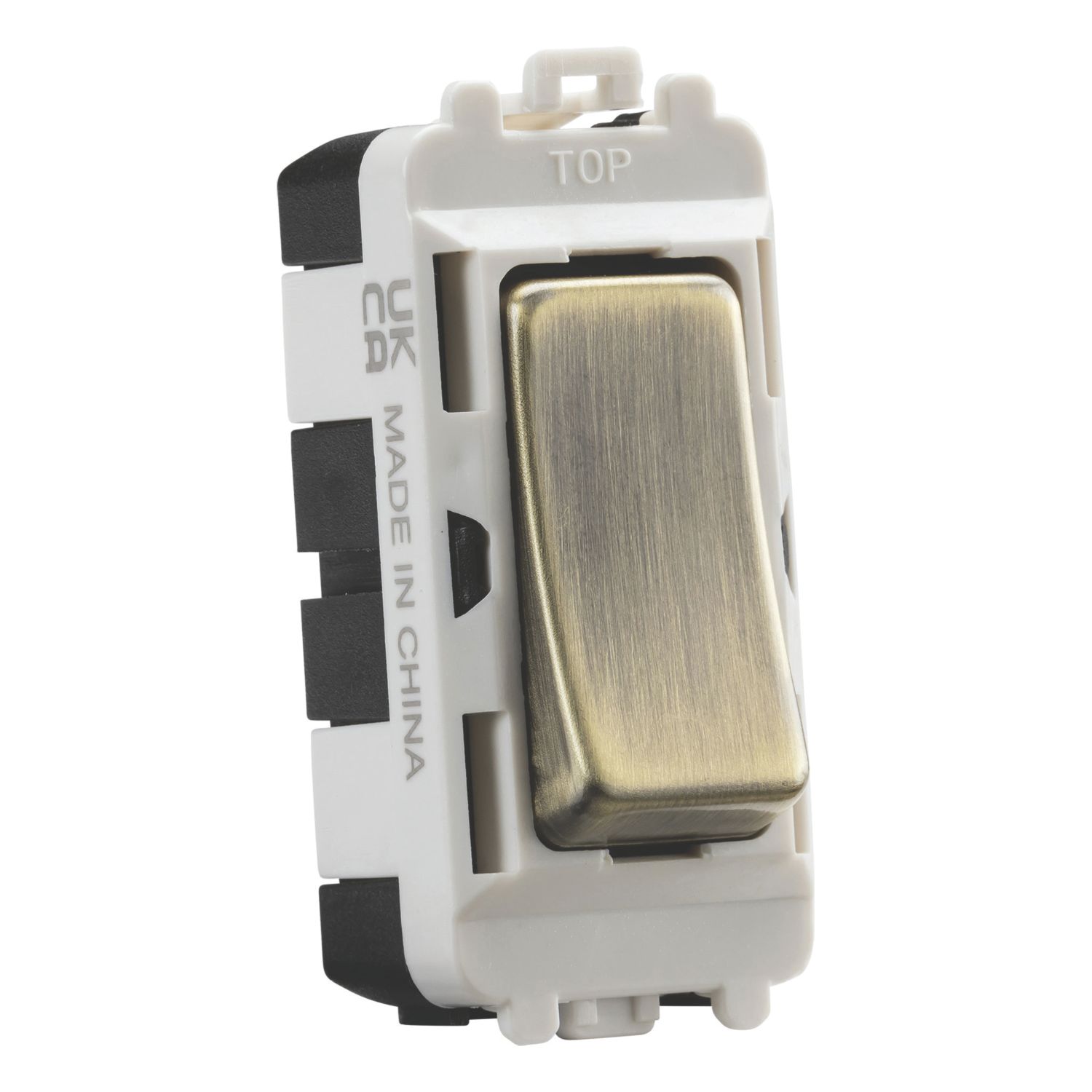 Knightsbridge 20AX Grid DP Control Switch Antique Brass (707CR)