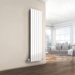 Reina Flat Single 1600mm x 514mm 3152BTU White Vertical Designer Radiator