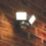 Brackenheath iSpot Swivel Outdoor LED Twin floodlight With PIR & Photocell Sensor Black 16.5W 2100lm
