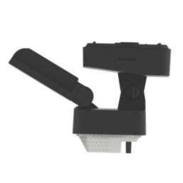 Brackenheath iSpot Swivel Outdoor LED Twin floodlight With PIR & Photocell Sensor Black 16.5W 2100lm