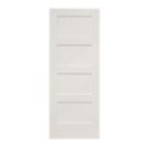 Primed White Wooden 4-Panel Shaker Internal Door 2032mm x 813mm